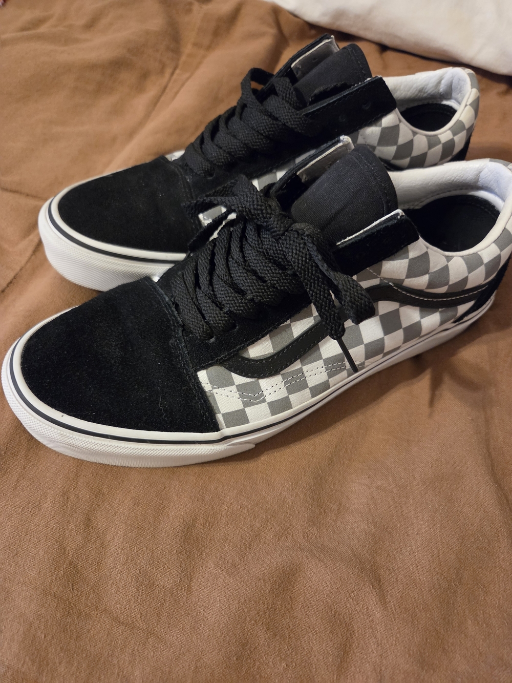 Vans Old Skool Checkerboard Sneakers - Black/White